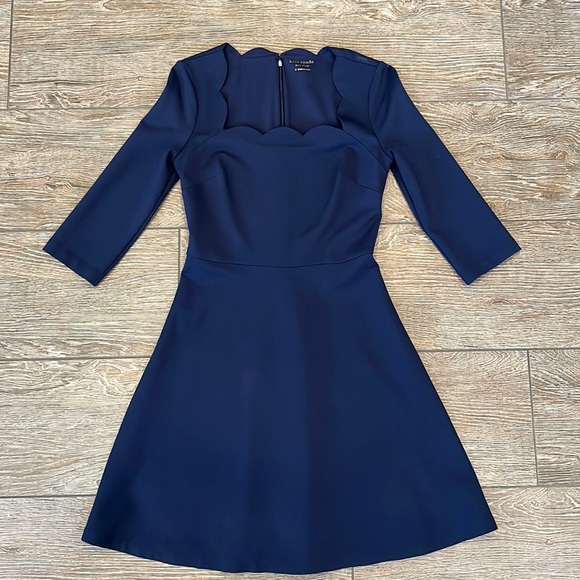 Kate Spade Navy Scalloped Dress - Picture 2 of 5
